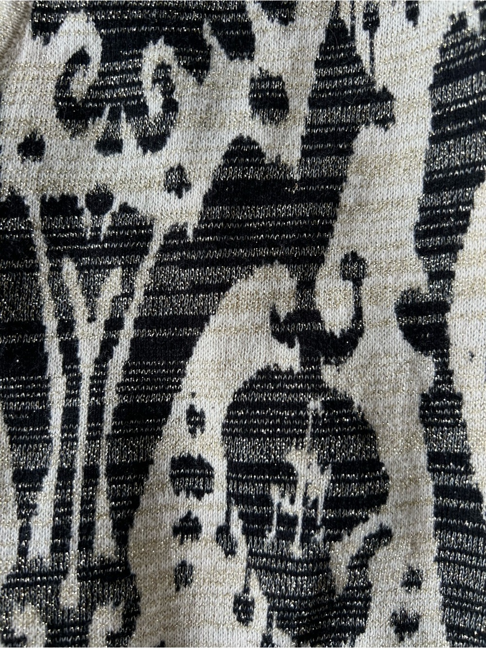Worthington | Black & Cream Animal Print Knit Cardigan - Picture 3 of 6